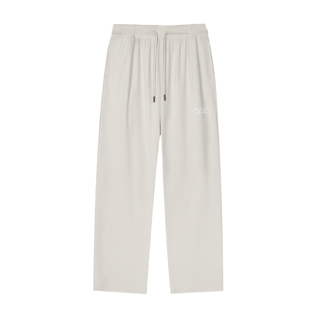 Pantalon de sport technique beige sable 6AM, coupe athlétique, tissu à séchage rapide, doublure en mesh respirant