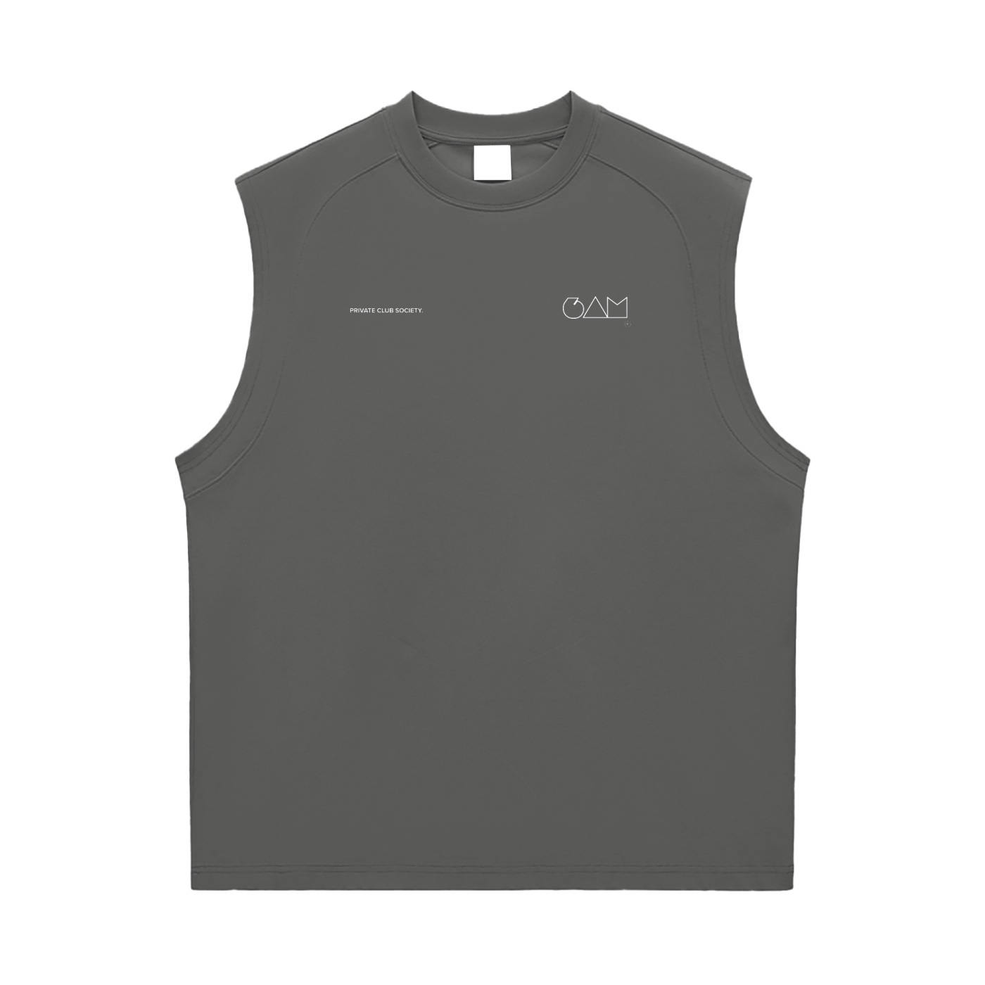 Débardeur technique gris foncé 6AM, tissu Sorona® respirant, coupe athlétique, séchage rapide et confort rafraîchissant.