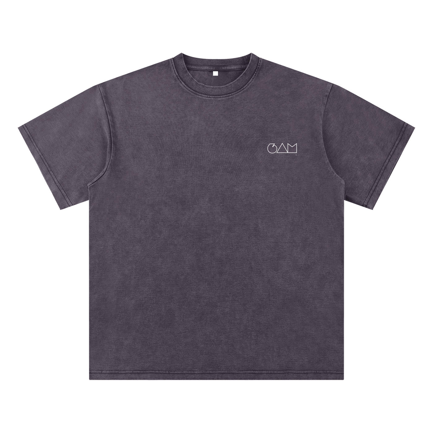 T-shirt bordeaux 6AM coupe boxy oversize, coton épais lavé, texture brute, finition vintage washed.