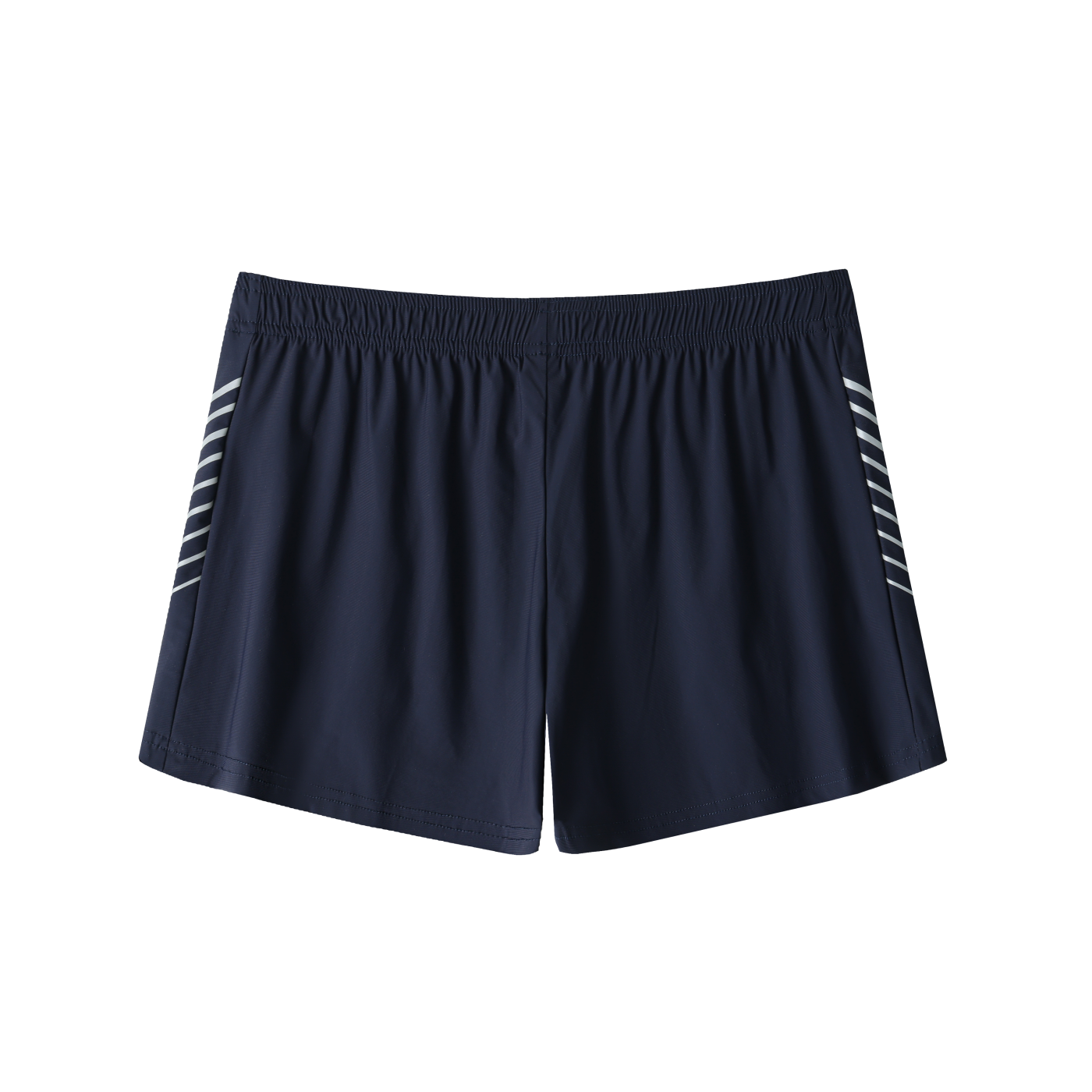 Dos du short de performance bleu royal 6AM, coupe athlétique, léger, quick-dry, bandes latérales ton sur ton.